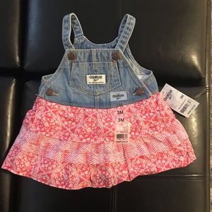 Denim overall handkerchief dress